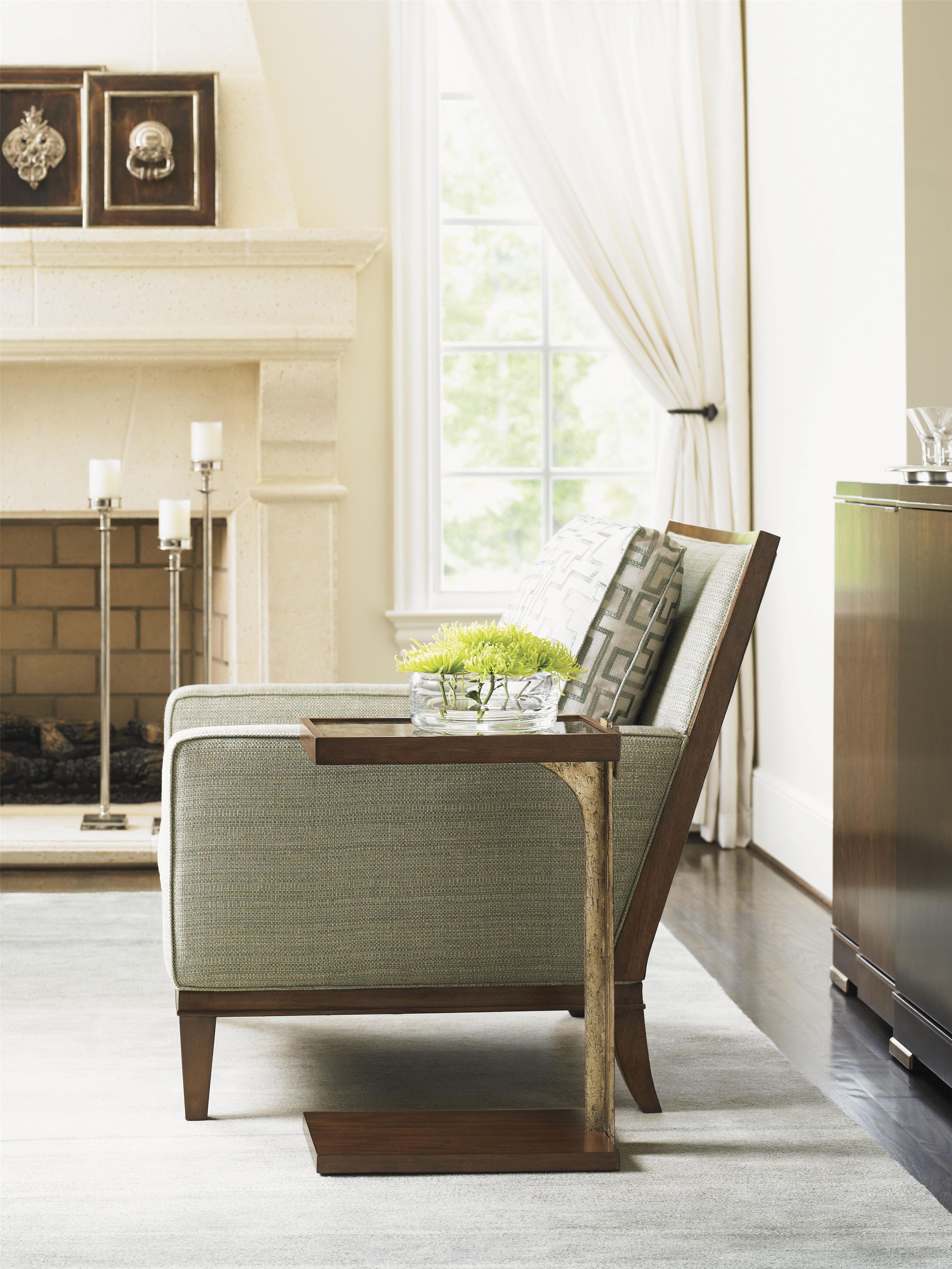 Lexington Tower Place Contemporary Orland Chairside Table with Capiz